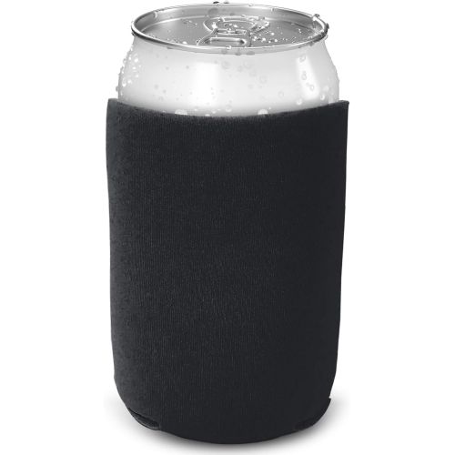  [아마존베스트]CSBD Beer Can Coolers Sleeves, Soft Insulated Reusable Drink Caddies for Water Bottles or Soda, Collapsible Blank DIY Customizable for Parties, Events or Weddings, Bulk (12, Black)