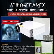 CSL Atmosfearfx Ghostly Apparitions Video Projector Kit With Rear Projection Screen and Hologram Screen And Stand Kit