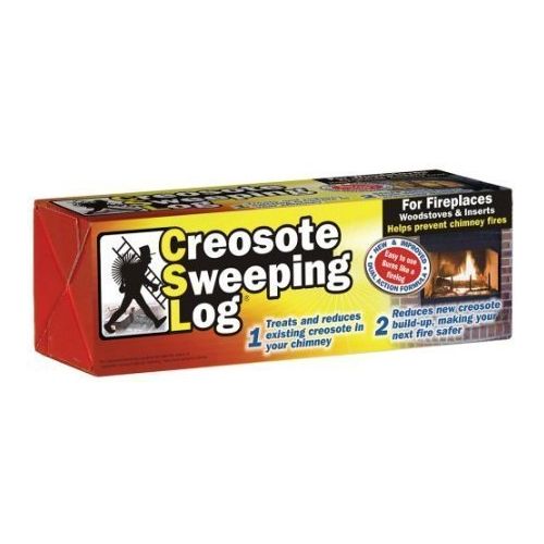  4 Pack CSL Creosote Sweeping Log For Fireplace & Chimney Safety