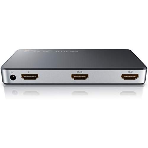  [아마존베스트]CSL-Computer CSL - HDMI Splitter 4K UHD 2160p 4K 30Hz - Full HD 144Hz - 1 in 2 Out - CEC - HDCP - 3D Ready - Deep Colour 30Bit 36Bit 48Bit - Compatible with Xbox PS4 PS3 BLU-RAY Player Firestic