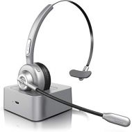 [아마존베스트]CSL-Computer CSL - Bluetooth headset with charging station - headset wireless with microphone - wireless - USB charging port - multipoint - with noise reduction - lightweight - hands-free - PC