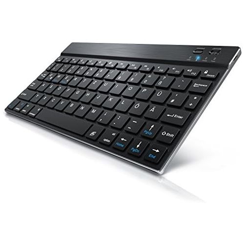  [아마존베스트]CSL-Computer CSL Ultra Slim Aluminium Bluetooth Keyboard Case black / silver