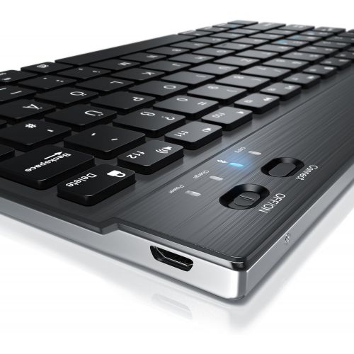  [아마존베스트]CSL-Computer CSL Ultra Slim Aluminium Bluetooth Keyboard Case black / silver