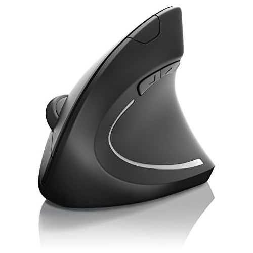  [아마존베스트]CSL-Computer CSL - Optical Wireless Mouse, Vertical Version, Ergonomic Design - Prevention Against Tennis Elbow (RSI Syndrome) - Particularly Gentle on Arms, 5 Buttons.