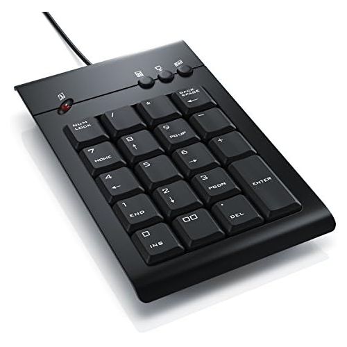  [아마존베스트]CSL-Computer CSLNumpad/Keypad with Muli Tmedia Buttons USB Number Keypad Numeric Keypad Keyboard Charger 3Multimedia Keys | 19for laptop, Ultrabook, Netbook and Wired Desktop PC |