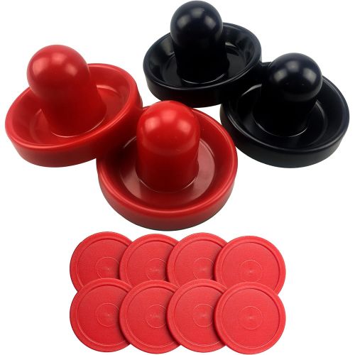  4PCS Plastic Air Hockey Pushers and 8PCS Pucks Replacement for Game Tables Goalies Equipment Accessories by CSPRING