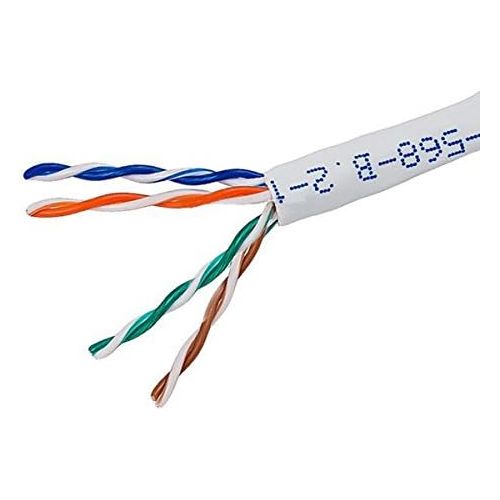  CT bulk 1000 FEET SOLID COPPER WHITE CAT5e ETL UL LISTED 350Mhz PROFESSIONAL GRADE COMMERCIAL NETWORK CABLE BULK PULL BOX