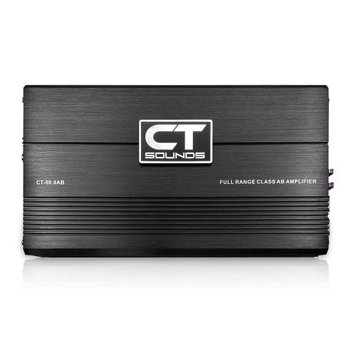  CT Sounds CT-80.4AB Full-Range Class AB 4 Channel Car Audio Amplifier, 480 Watts RMS
