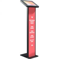 CTA Digital Locking Floor Stand Kiosk with Graphics Slot (Black)