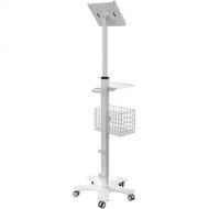 CTA Digital Medical Mobile Floor Stand with VESA Plate and Paragon Enclosure for Tablets (White)