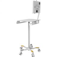 CTA Digital Antimicrobial Medical Rolling Floor Stand with VESA Mount and Paragon Locking Enclosure