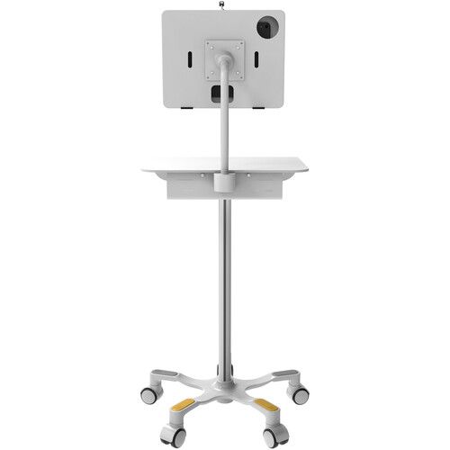  CTA Digital Antimicrobial Medical Rolling Floor Stand with VESA Mount and Paragon Locking Enclosure