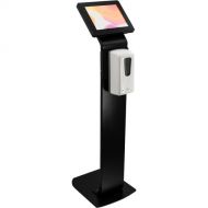 CTA Digital Premium Locking Floor Stand Kiosk with Automatic Soap Dispenser (Black)