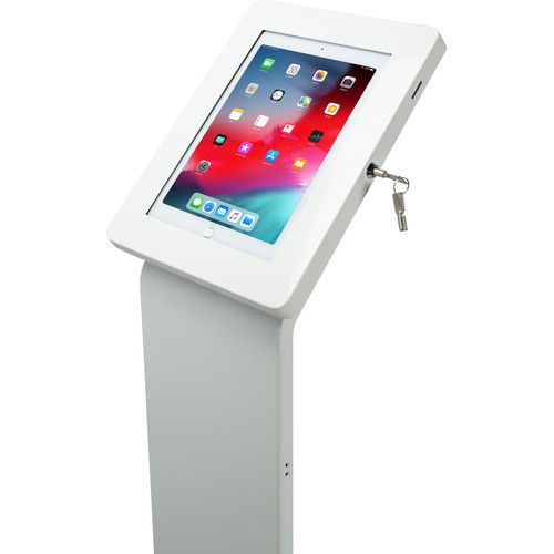  CTA Digital Premium Locking Floor Stand Kiosk (White)