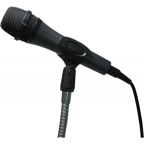  CTA Digital PAD-MTG Microphone Clip and 7-13 Inch Tablet Holder Gooseneck Clamp Stand for Karaoke/DJ/Recording/Performance