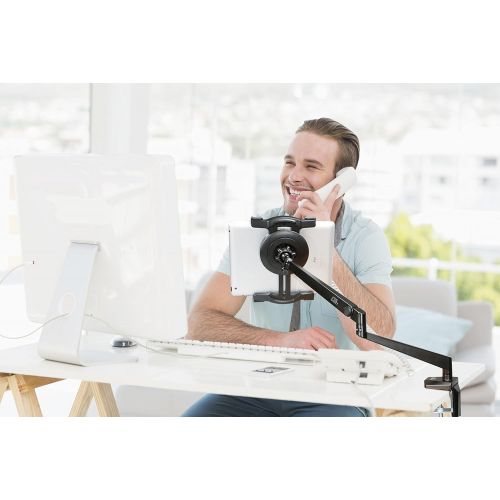  CTA Digital PAD-TAM Tabletop Arm Mount for 7-12-Inch Tablets, including the iPad 10.2-Inch (7th Gen), 11-inch iPad Pro (2018), iPad Gen. 6 & 5 & More