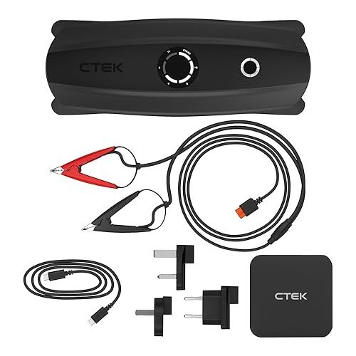  Ctek Cs Free, 12V Jump Starter Alternative, Adaptive Booster, Portable Battery Charger, Smart Battery Maintainer, 4-in-1 Charger Power Bank