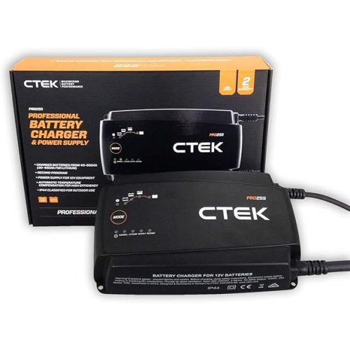  CTEK PRO25S, 25A, 12V Battery Charger and Power Supply, Battery Tender Charger, Battery Maintainer, 12V Lithium Ion Battery Charger for Car and Truck with Reconditioning Mode and Battery Desulfator