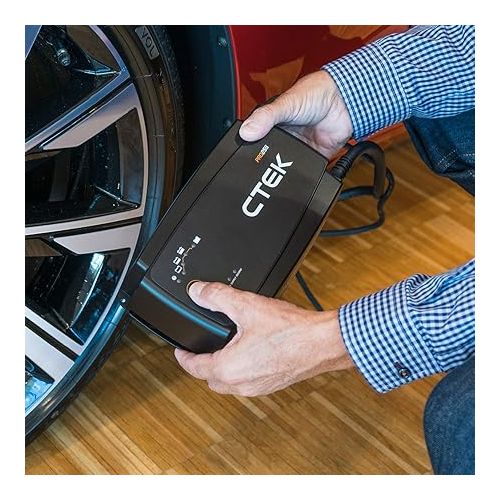  CTEK PRO25S, 25A, 12V Battery Charger and Power Supply, Battery Tender Charger, Battery Maintainer, 12V Lithium Ion Battery Charger for Car and Truck with Reconditioning Mode and Battery Desulfator