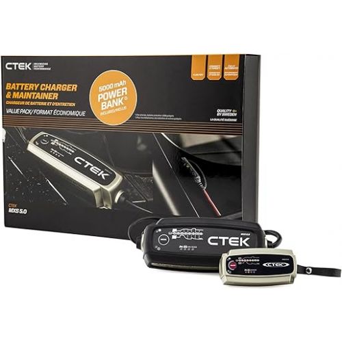  CTEK 40-359 MXS 5.0 Fully Automatic 4.3 amp Battery Charger and Care Kit 12V