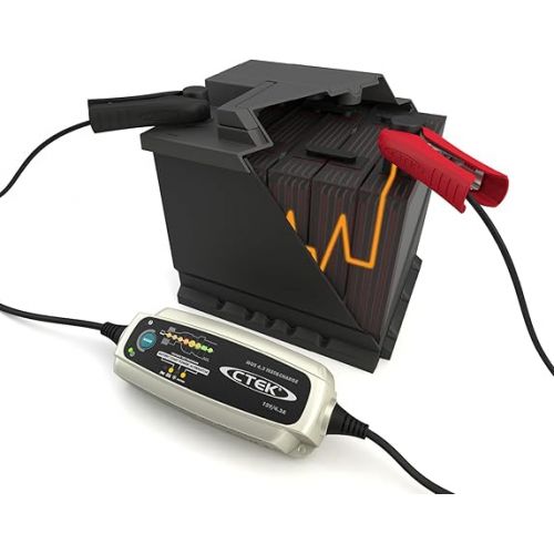  CTEK 4.3 TEST & CHARGE, 12 Volt Fully Automatic Charger with Unique Battery And Alternator Testing, Ideal for Long Term Storage