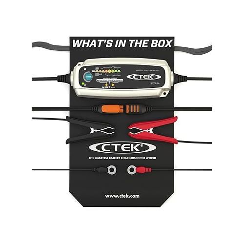  CTEK (40-255) CT5 Time To Go-12 Volt Battery Charger and Maintainer with Accessories