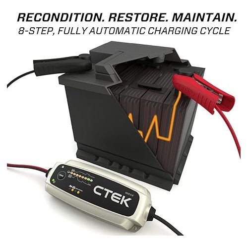  CTEK - 40-206 MXS 5.0 Fully Automatic 4.3 amp Battery Charger and Maintainer 12V