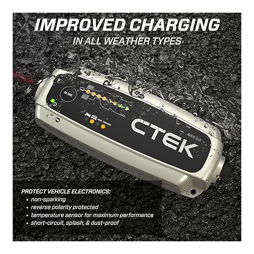  CTEK - 40-206 MXS 5.0 Fully Automatic 4.3 amp Battery Charger and Maintainer 12V