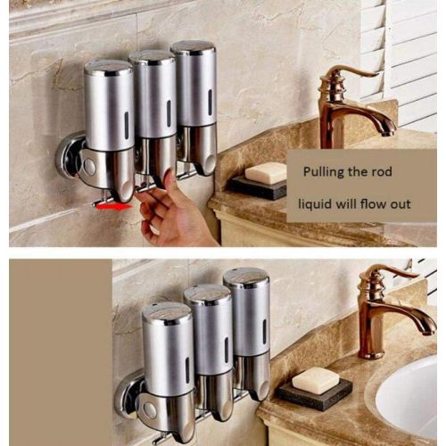  CTO 3 Bottles 500 Ml Bathroom Shower Liquid Soap Shampoo Gel Dispenser Pump Wall Mounted Soap Dispenser