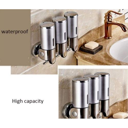  CTO 3 Bottles 500 Ml Bathroom Shower Liquid Soap Shampoo Gel Dispenser Pump Wall Mounted Soap Dispenser