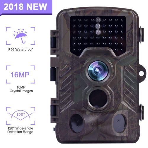  CTUDP Trail Camera 16MP 1080P HD Wildlife Camera Hunter Camera Motion Activated Night Vision 65ft 46PCS IR LEDs with 120° Wide Angle, 2.4 LCD Screen,IP66 Waterproof for Wildlife Surveill