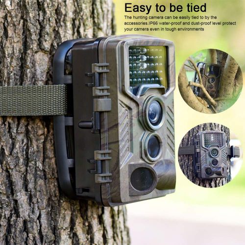  CTUDP Trail Camera 16MP 1080P HD Wildlife Camera Hunter Camera Motion Activated Night Vision 65ft 46PCS IR LEDs with 120° Wide Angle, 2.4 LCD Screen,IP66 Waterproof for Wildlife Surveill