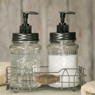 CTW Home Collection Hoosier Soap and Lotion Dispensers with Wire Caddy