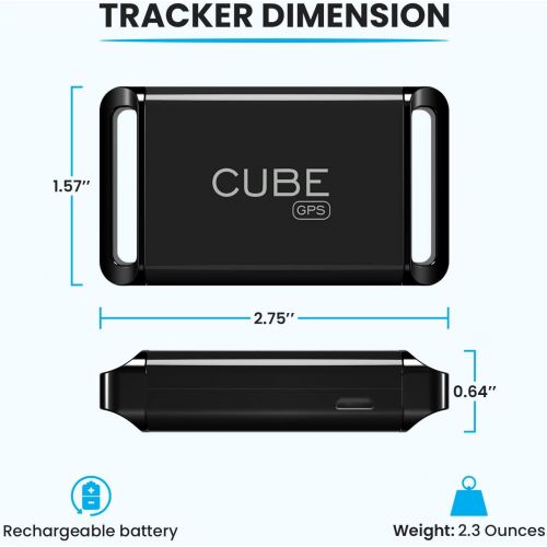  Cube GPS Tracker, Waterproof Worldwide Coverage, 4G LTE Real-Time Tracking - Effectively Used as Dog GPS Tracker, Car GPS Tracker, GPS Trackers for Elderly, Asset and Fleet, Subscr