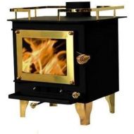 Cubic Grizzly Mini Wood Stove - CB-1210 (Black/Brass)