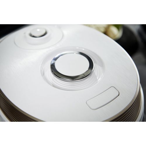  CUCKOO Cuckoo CMC-QSB501S, Q5 Premium 8 in 1 Multi (Pressure, Slow, Rice Cooker, Browning Fry, Steamer, Warmer, Yogurt, Soup Maker) Stainless Steel, Mad, Medium, GOLD/WHITE