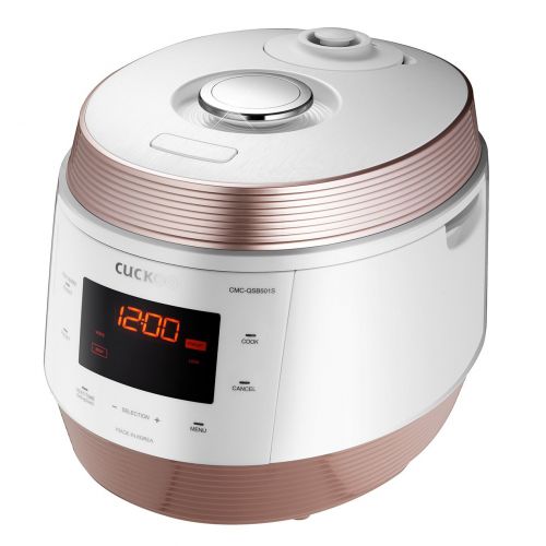  CUCKOO Cuckoo CMC-QSB501S, Q5 Premium 8 in 1 Multi (Pressure, Slow, Rice Cooker, Browning Fry, Steamer, Warmer, Yogurt, Soup Maker) Stainless Steel, Mad, Medium, GOLD/WHITE