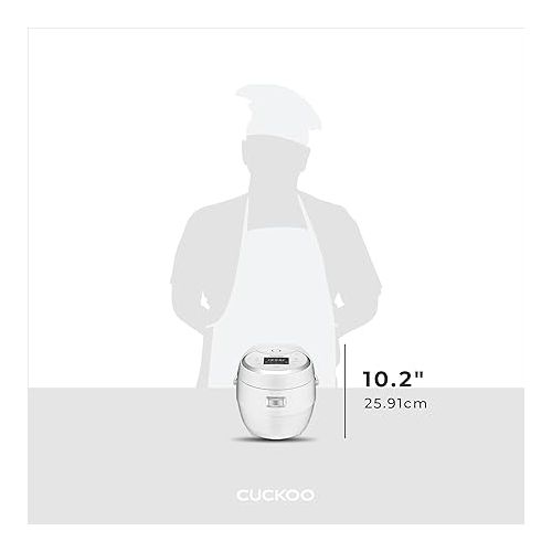  CUCKOO CR-1020F | 10-Cup (Uncooked) Micom Rice Cooker | 16 Menu Options: White Rice, Brown Rice & More, Nonstick Inner Pot, Designed in Korea | White