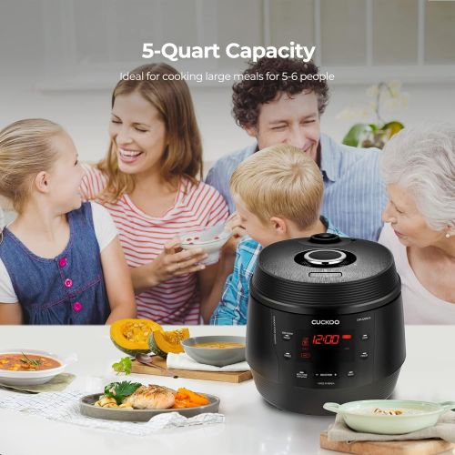  CUCKOO CMC-QAB501SB 5QT. Standard 8-in-1 Pressure Cooker 10 Menu Options: Slow Cooker, Saute, Steamer, Yogurt & More, Made in Korea Black