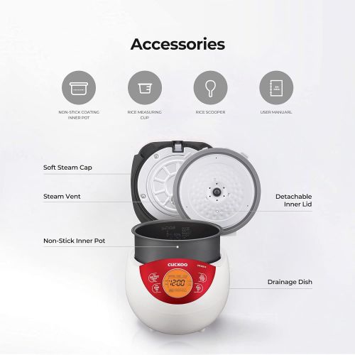  [아마존베스트]Cuckoo CR-0351F Electric Heating Rice Cooker (Red)