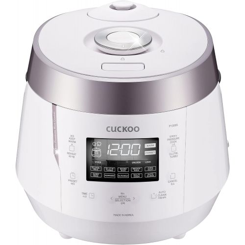  [아마존베스트]Cuckoo CRP-P1009SW 10 Cup Electric Heating Pressure Cooker & Warmer  12 Built-in Programs, Glutinous (White), Mixed, Brown, GABA Rice, [1.8 liters]