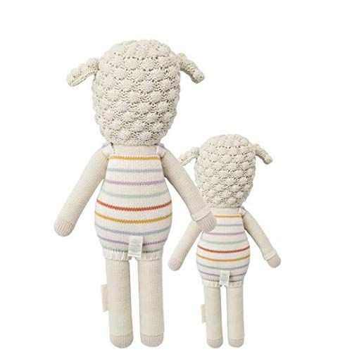  CUDDLE + KIND Avery The Lamb Regular 20 Hand-Knit Doll  1 Doll = 10 Meals, Fair Trade, Heirloom Quality, Handcrafted in Peru, 100% Cotton Yarn