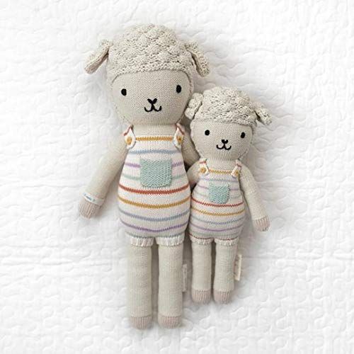  CUDDLE + KIND Avery The Lamb Regular 20 Hand-Knit Doll  1 Doll = 10 Meals, Fair Trade, Heirloom Quality, Handcrafted in Peru, 100% Cotton Yarn
