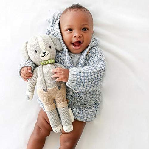  CUDDLE + KIND Noah The Dog Little 13 Hand-Knit Doll  1 Doll = 10 Meals, Fair Trade, Heirloom Quality, Handcrafted in Peru, 100% Cotton Yarn