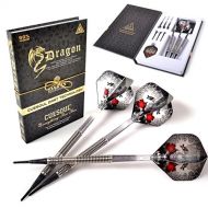 CUESOUL Dragon Fashionable 90% Tungsten 18g Soft Tip Darts Set,Barrel with Titanium Coated