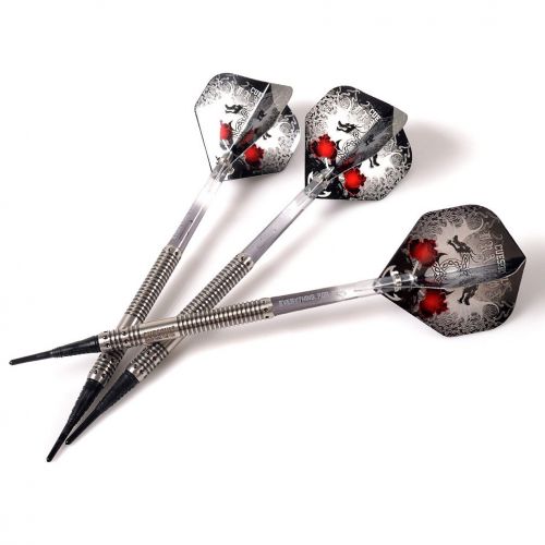  CUESOUL Dragon Fashionable 90% Tungsten 18g Soft Tip Darts Set,Barrel with Titanium Coated