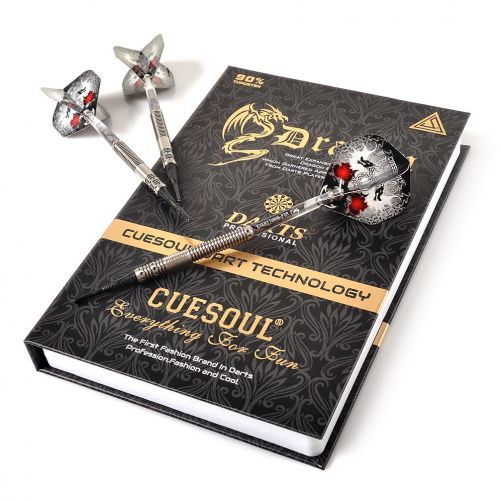  CUESOUL Dragon Fashionable 90% Tungsten 18g Soft Tip Darts Set,Barrel with Titanium Coated