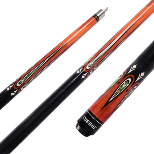  CUESOUL Set of House Bar Pool Cue Sticks Combo - 2 Cue Sticks Packed in 2x2 Hard Pool Cue Case E203