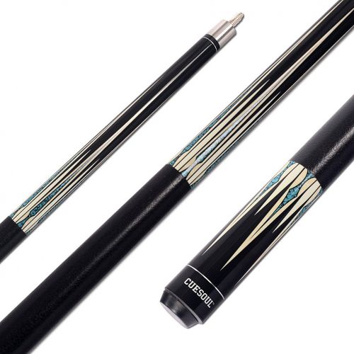  CUESOUL Set of House Bar Pool Cue Sticks Combo - 2 Cue Sticks Packed in 2x2 Hard Pool Cue Case E203