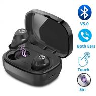CUFOK Bluetooth Earbuds True Wireless Headphones Waterproof Bluetooth 5.0 in Ear Earphones Touch TWS Ear Buds Noise Cancelling Headset with Microphone for Android iOS Apple iPhone Samsun